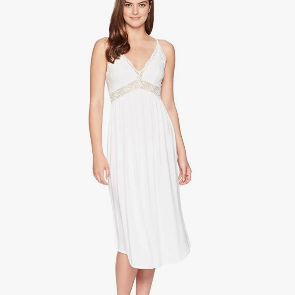 Eberjey Colette chemise cotton white
